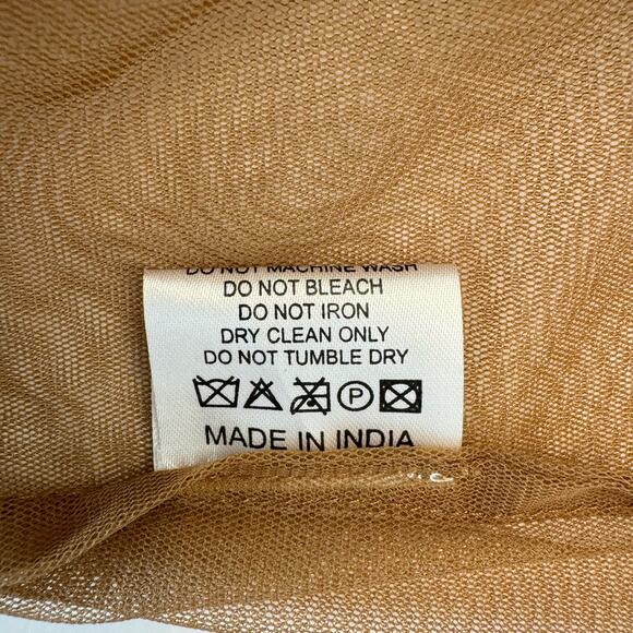 Orna Farho Sequin Mini Dress Draped Cowlneck Gold/Brown Party Evening Sz 4 - Picture 11 of 11